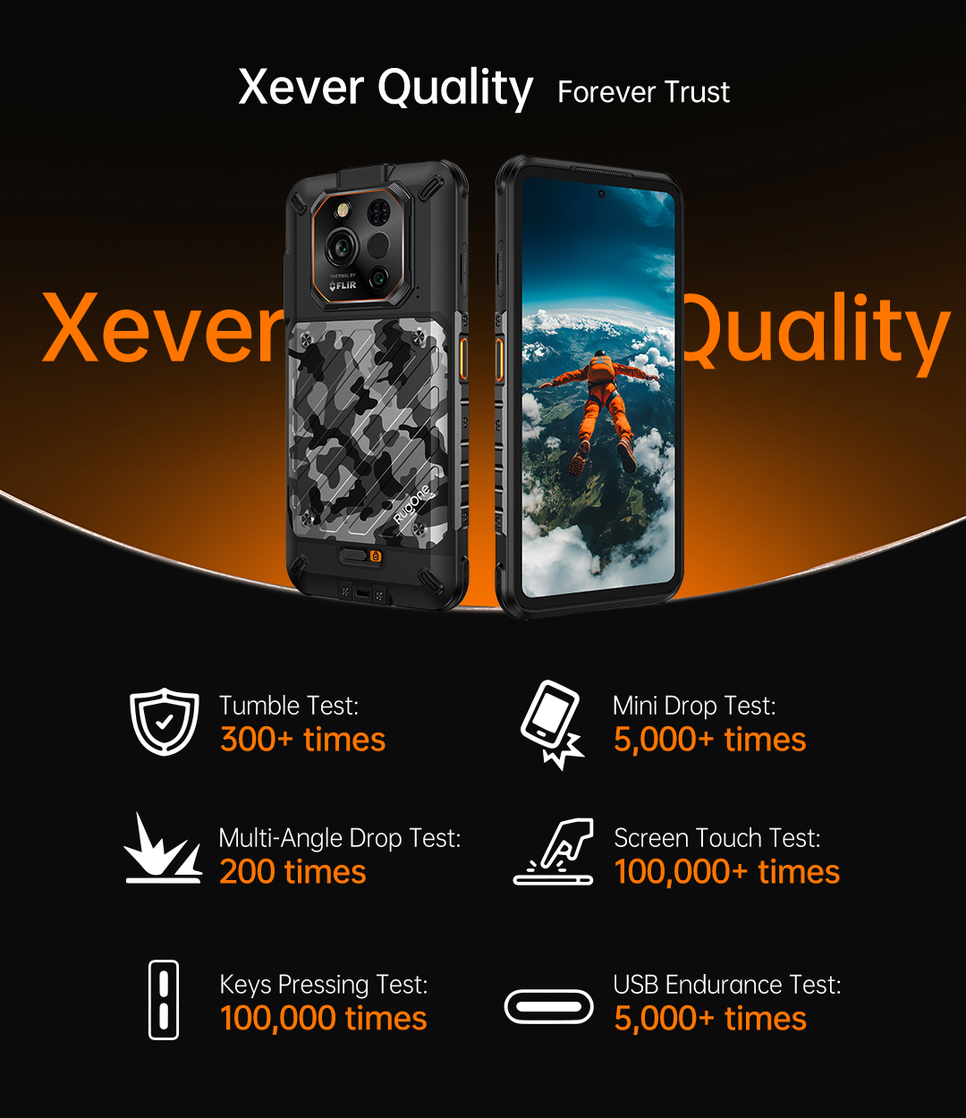 RugOne Xever 7 Rugged Smartphone Robustheit