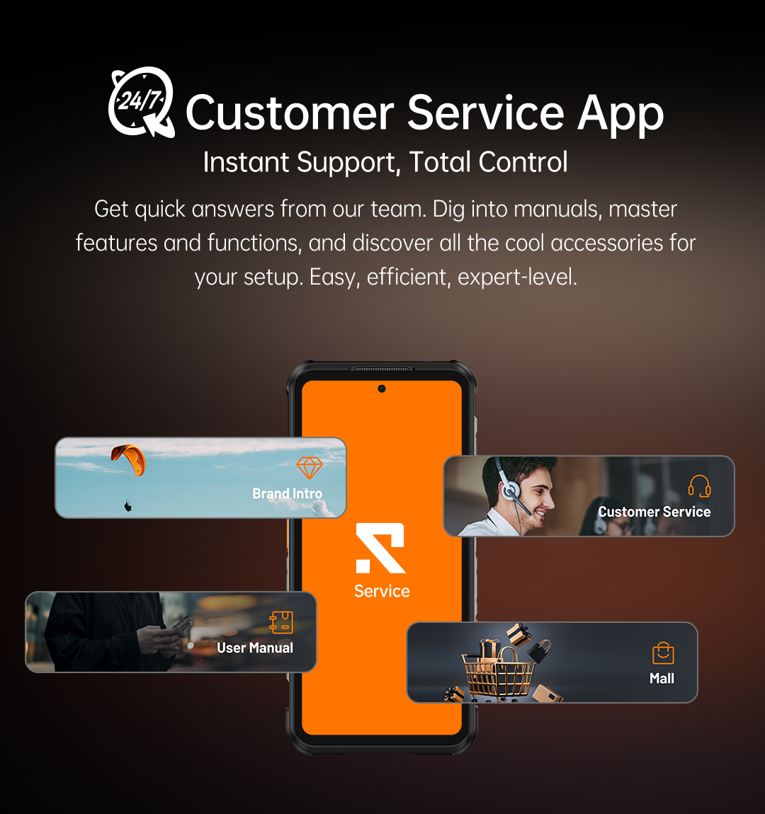 RugOne Xever 7 Rugged Smartphone Kundenservice-App