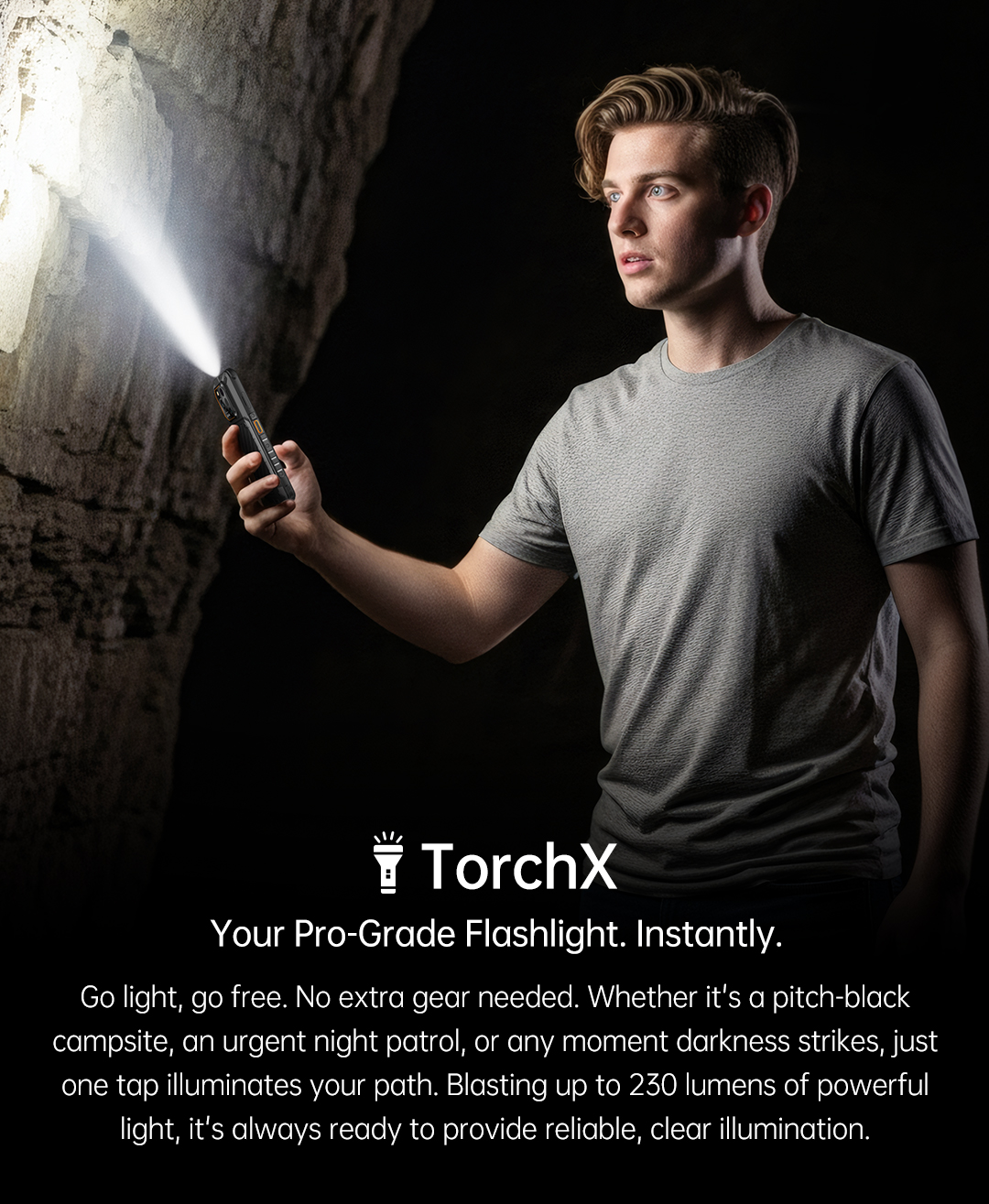 RugOne Xever 7 Rugged Smartphone mit TorchX