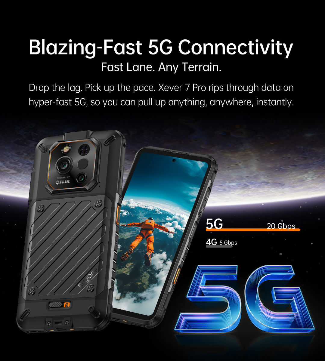 RugOne Xever 7 Rugged Smartphone mit 5G-Konnektivität