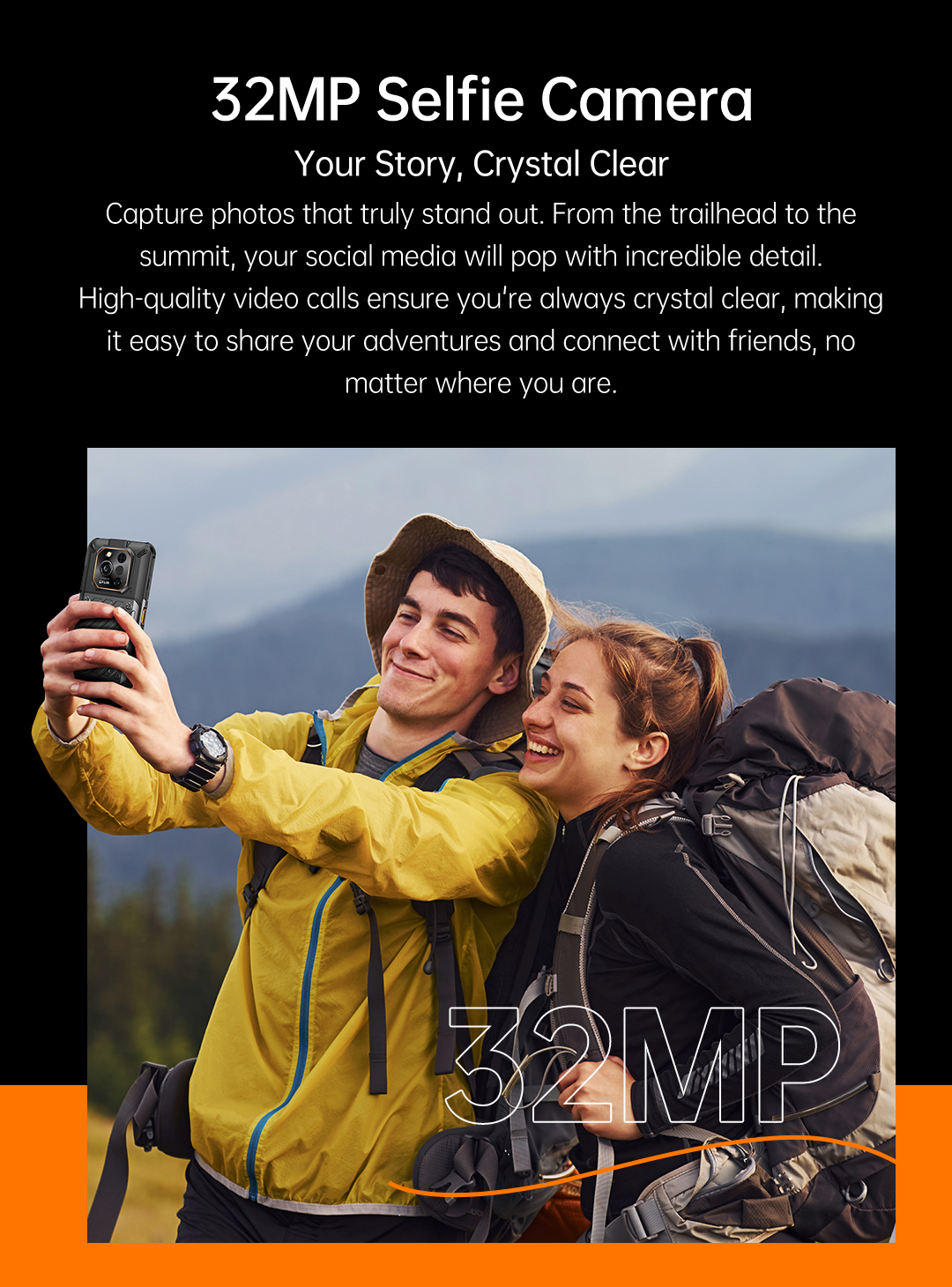 RugOne Xever 7 Rugged Smartphone 32 MP Selfie-Kamera