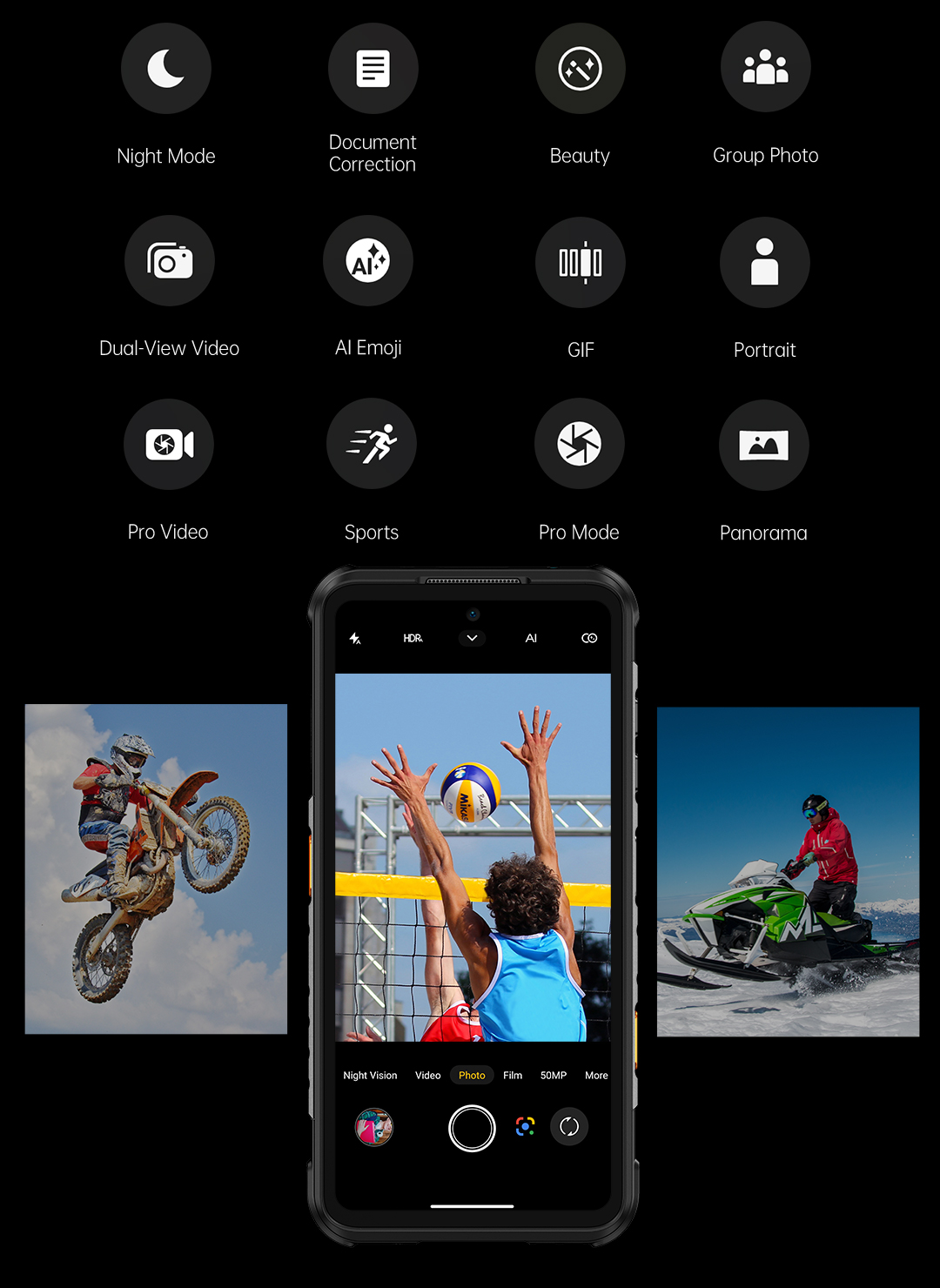 RugOne Xever 7 Rugged Smartphone Kamerafunktionen