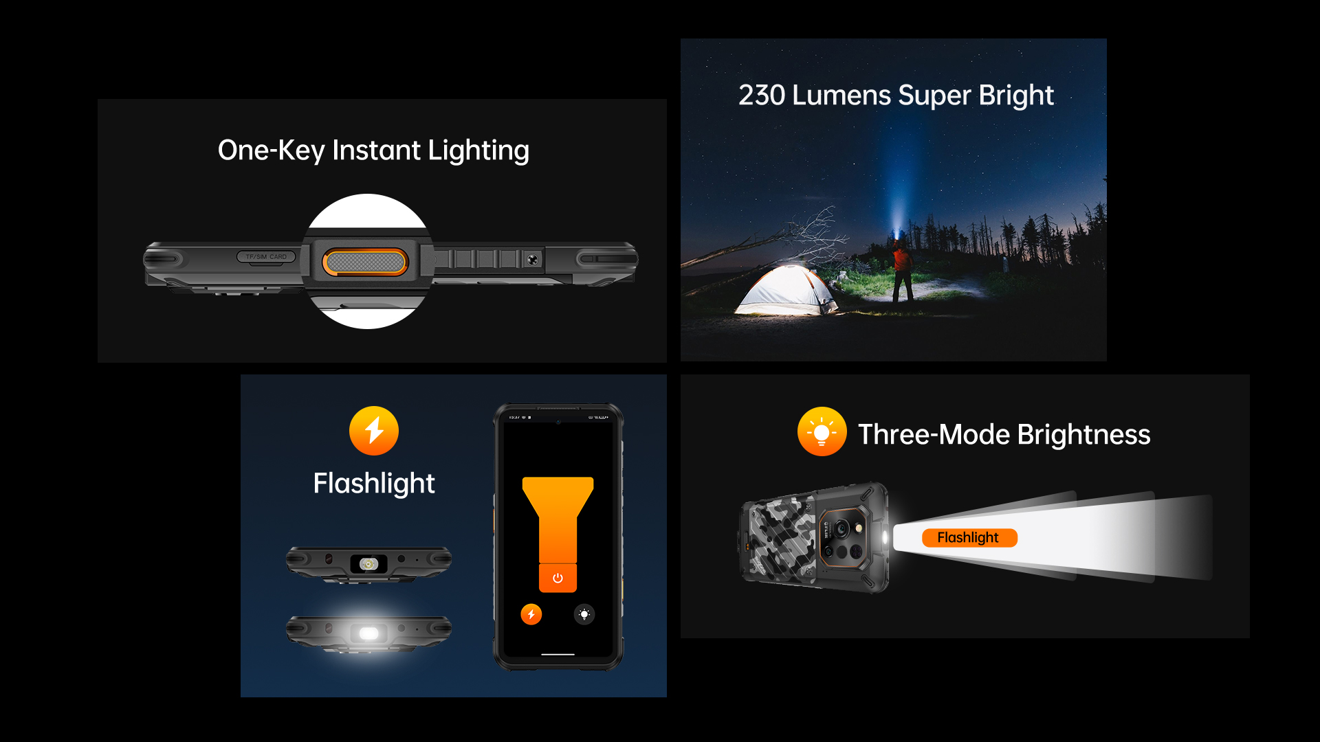 RugOne Xever 7 Pro Rugged Smartphone Taschenlampen-Funktionen