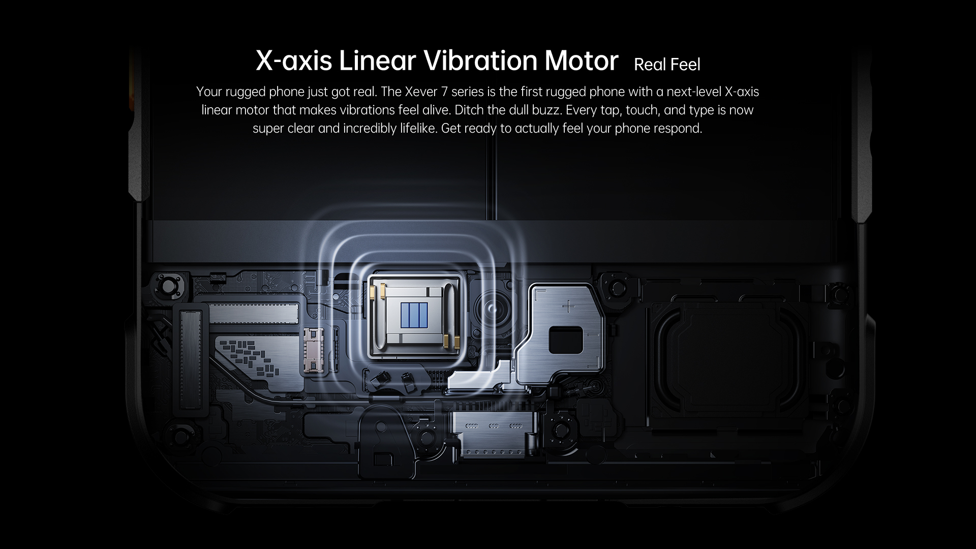 RugOne Xever 7 Pro Rugged Smartphone X-Achsen-Linearmotor