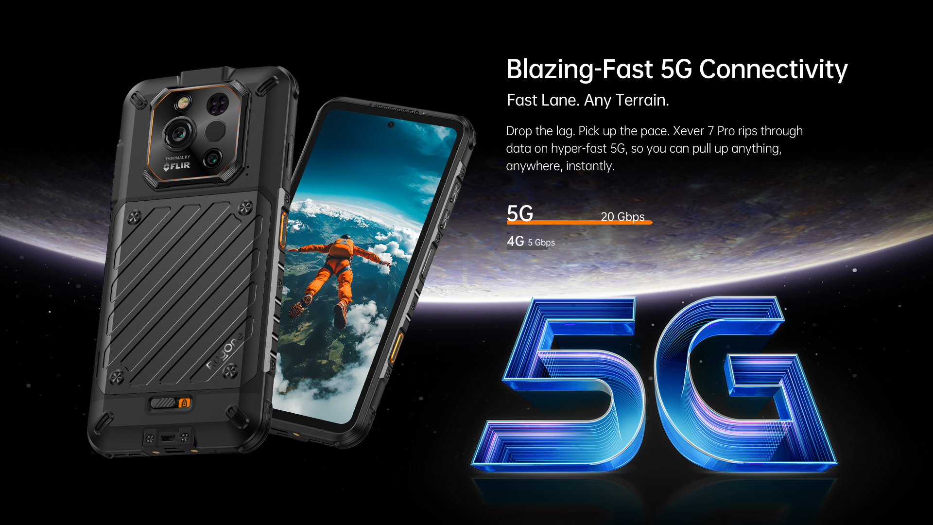 RugOne Xever 7 Pro Rugged Smartphone mit 5G-Konnektivität