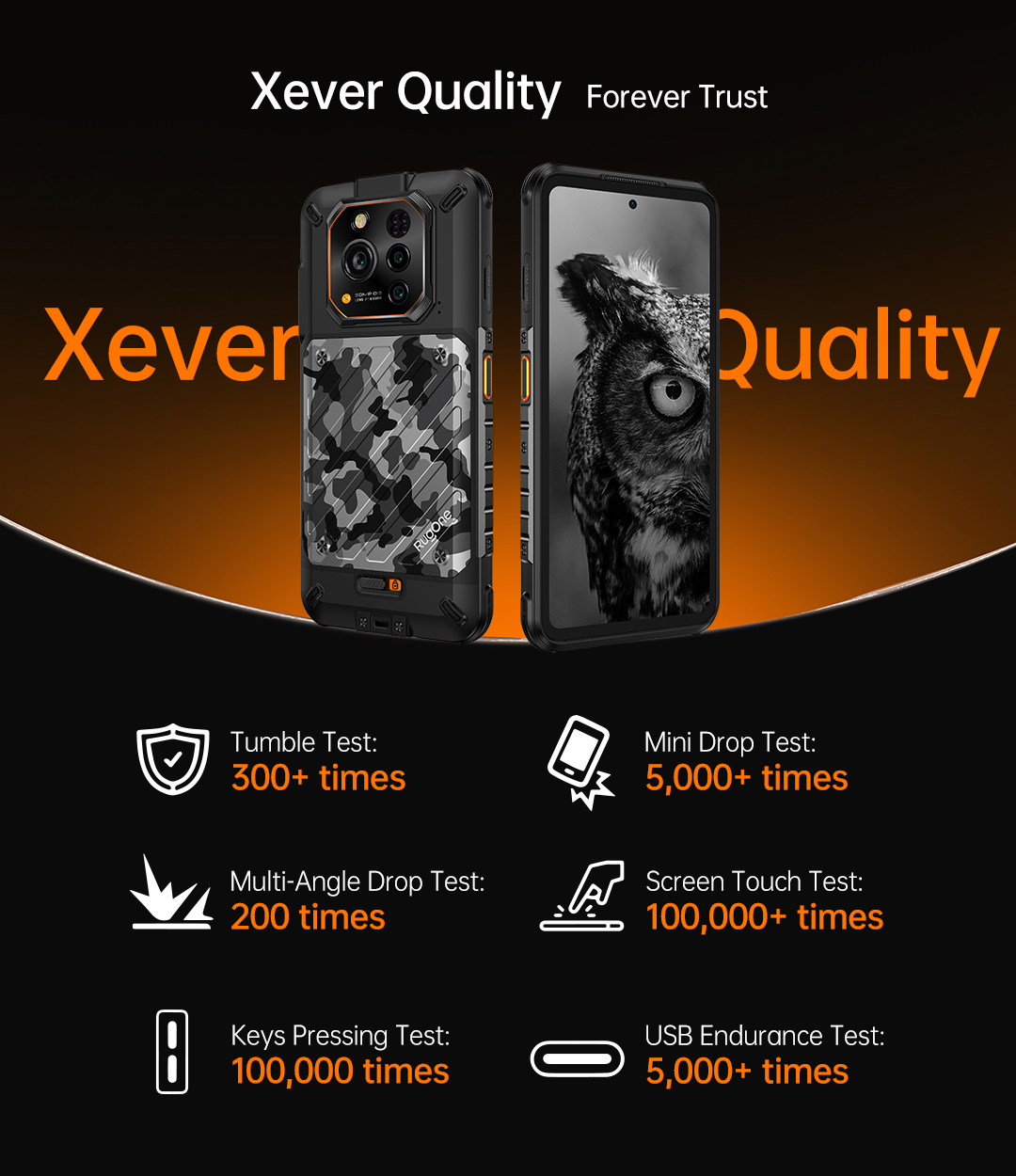 RugOne Xever 7 Rugged Smartphone Quality