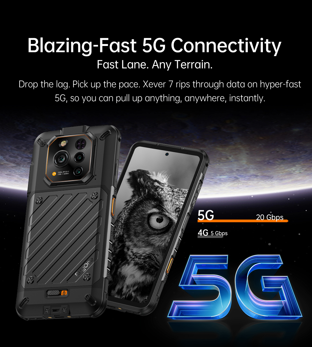RugOne Xever 7 Rugged Smartphone 5G Connectivity