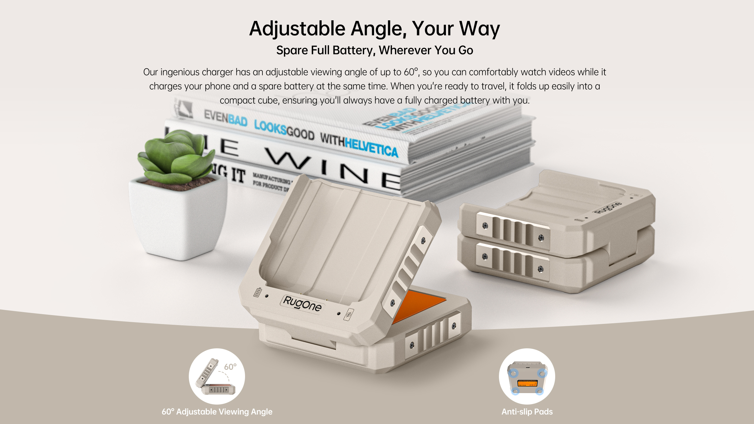 RugOne 4-in-1 Charging Station for RugOne Xever 7 Series Rugged Smartphones