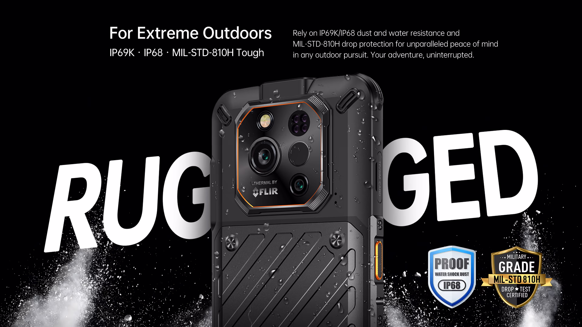 RugOne Xever 7 Pro Rugged Smartphone Durability IP69K IP68
