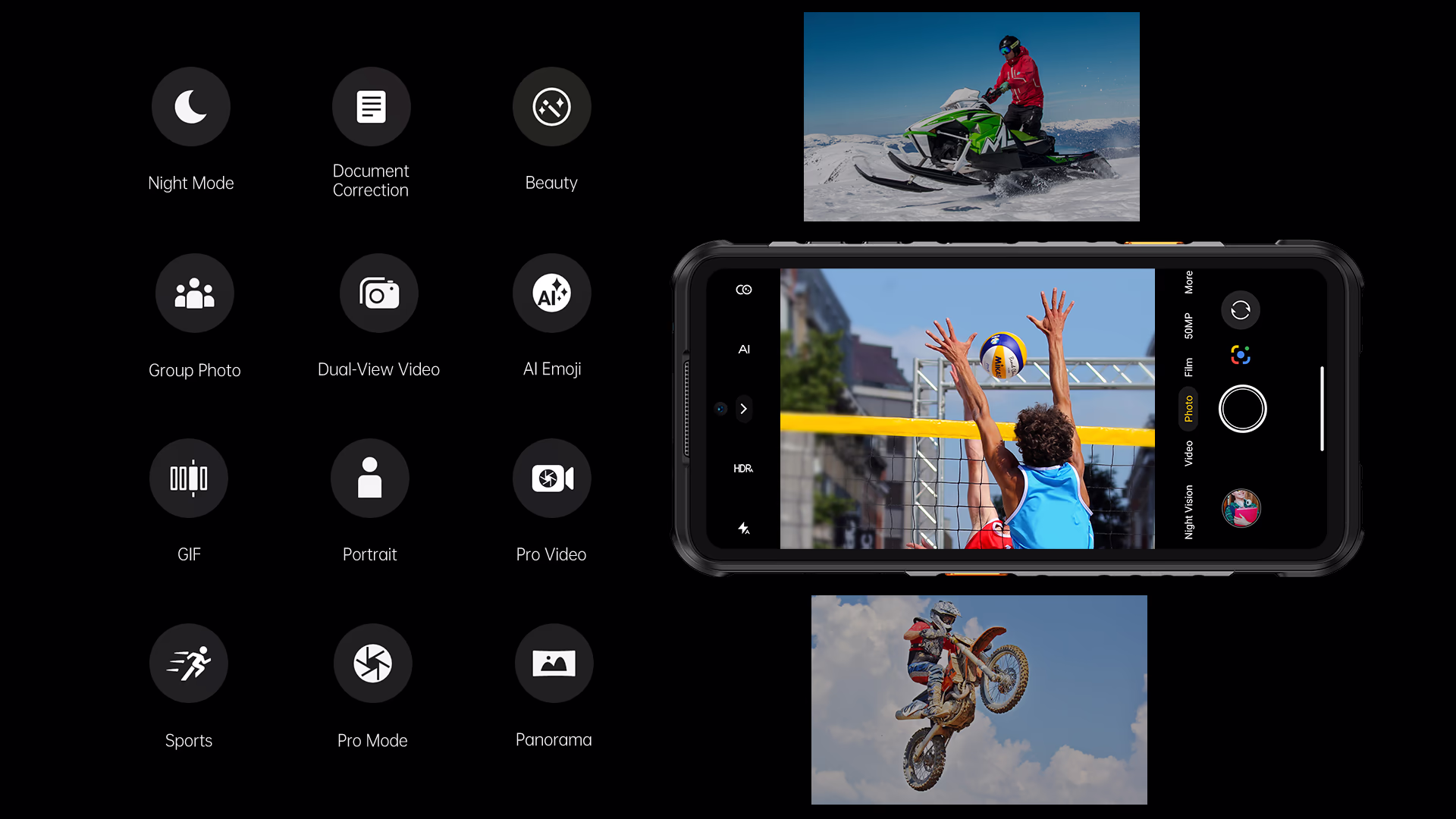 RugOne Xever 7 Pro Rugged Smartphone Camera Features