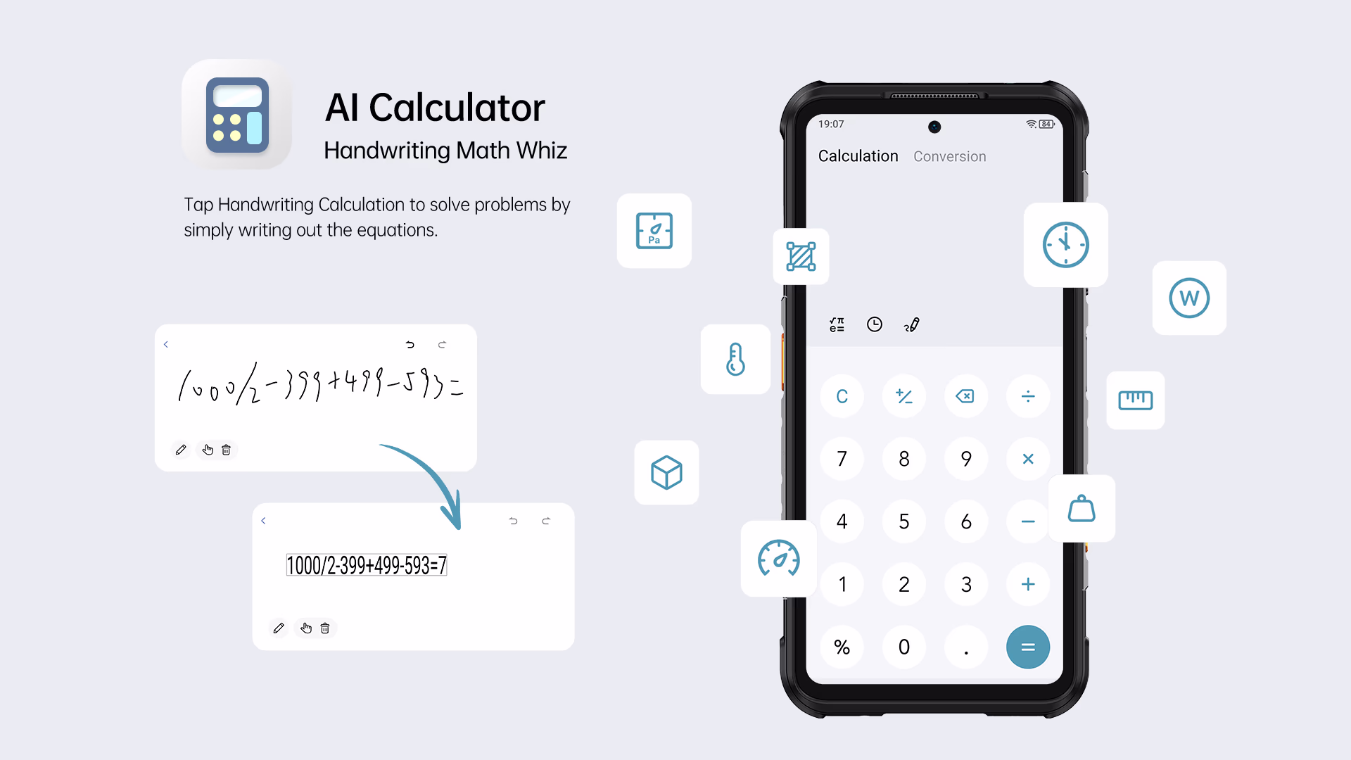 RugOne Xever 7 Pro Rugged Smartphone AI Calculator