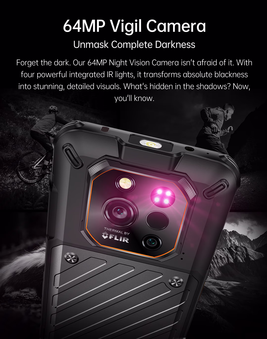RugOne Xever 7 Pro Rugged Smartphone 64MP Vigil Camera
