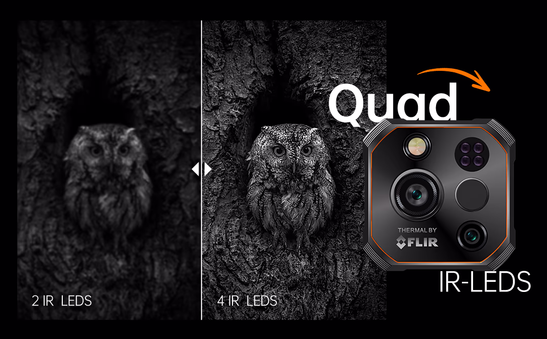 RugOne Xever 7 Pro Rugged Smartphone Quad IR-LEDs