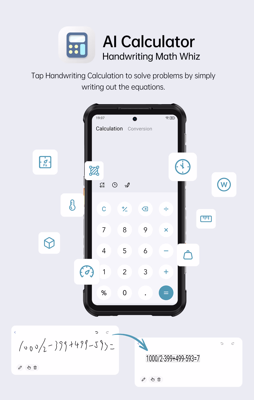 RugOne Xever 7 Pro Rugged Smartphone AI Calculator