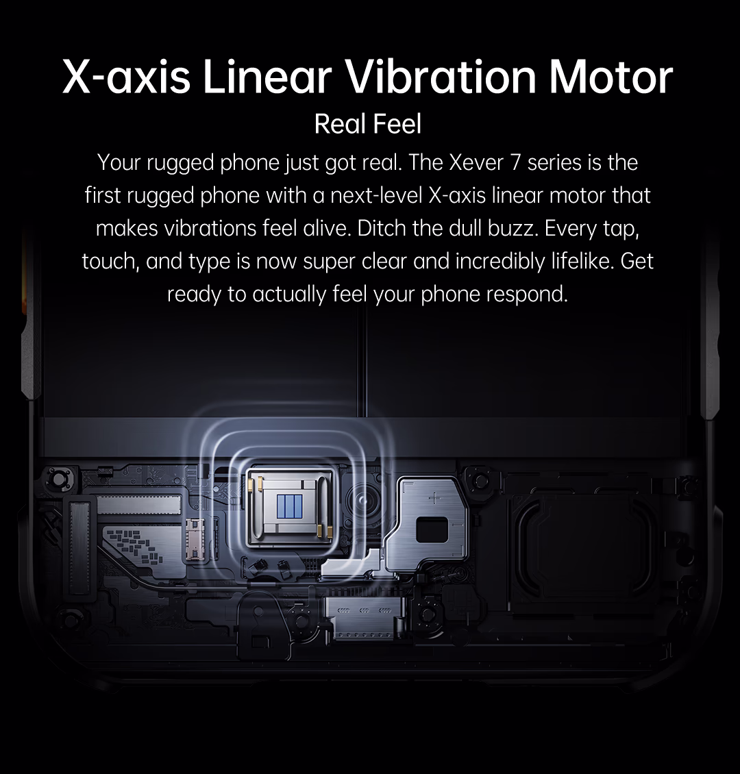 RugOne Xever 7 Pro Rugged Smartphone X-axis Linear Vibration Motor